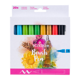 Ecoline Brush Pen set Landschappen | 20 colours