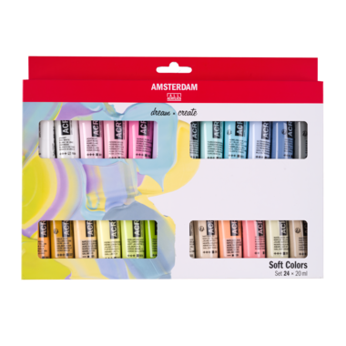 Amsterdam Standard Series acrylverf zachte kleuren set | 24 x 20 ml