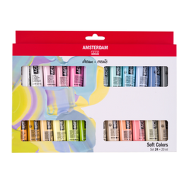 Amsterdam Standard Series acrylverf zachte kleuren set | 24 x 20 ml
