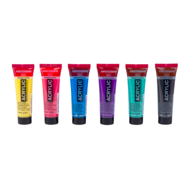 Amsterdam Standard Series acrylverf kleurrijke metallic set | 6 x 20 ml