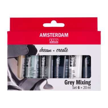 Amsterdam Standard Series acrylverf grijstinten set | 6 x 20 ml