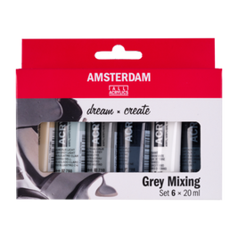 Amsterdam Standard Series acrylverf grijstinten set | 6 x 20 ml