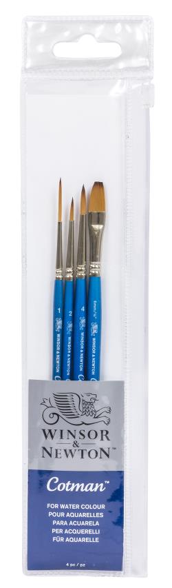 Winsor & Newton Cotman Penseel Korte steel 4 pak