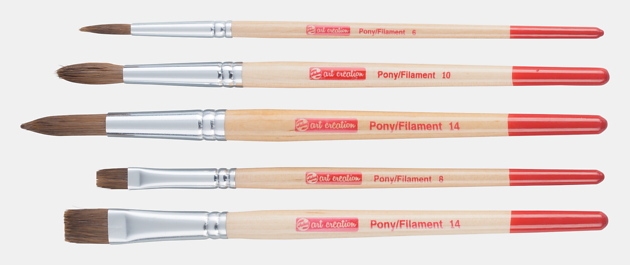 Talens Art Creation Aquarelpenselenset van 5 - Pony/Polyester