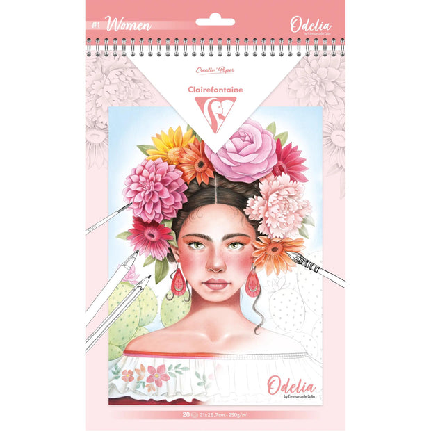 Kleurboek Odelia A4 Clairefontaine- 250 grams alle mediums