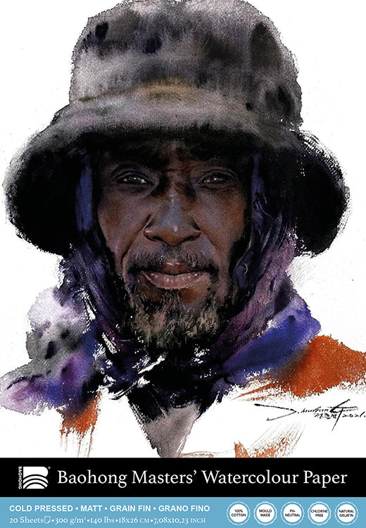 Baohong - Masters' Watercolour Portrait Pad medium grain