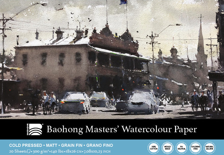 Baohong - Masters' Watercolour blok medium grain