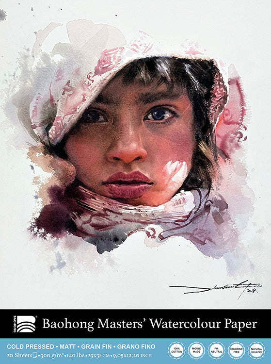 Baohong - Masters' Watercolour Portrait Pad medium grain