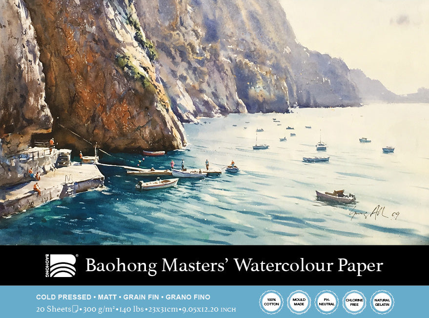 Baohong - Masters' Watercolour blok medium grain