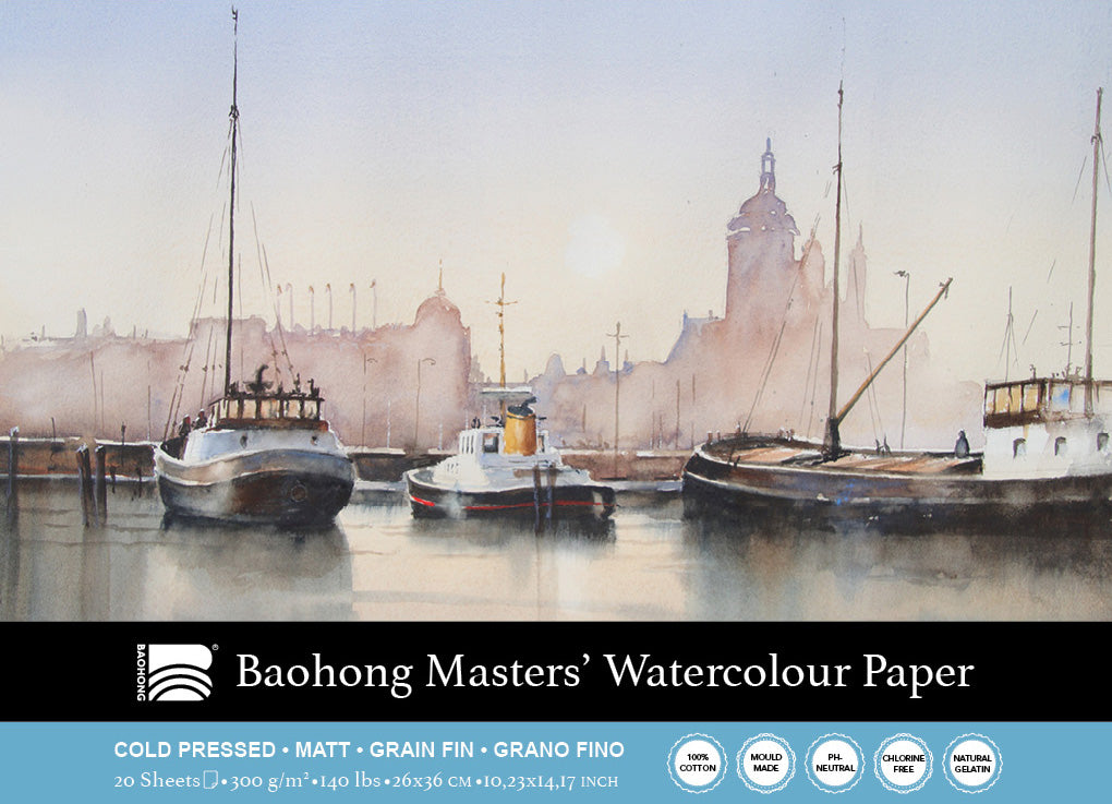 Baohong - Masters' Watercolour blok medium grain
