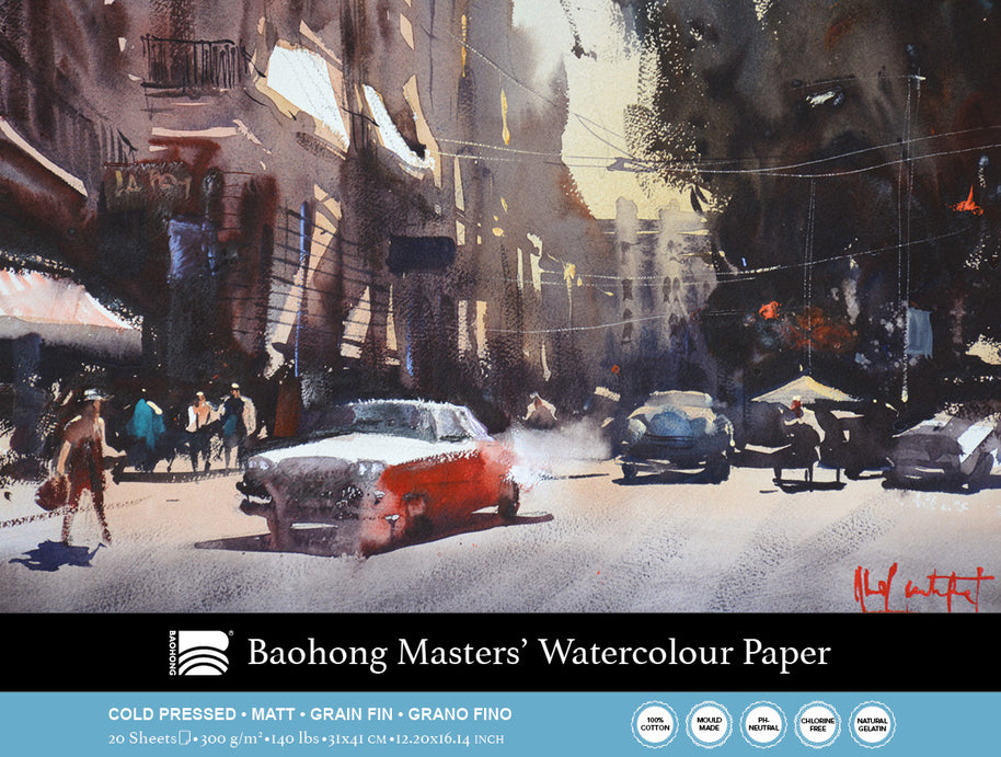 Baohong - Masters' Watercolour blok medium grain