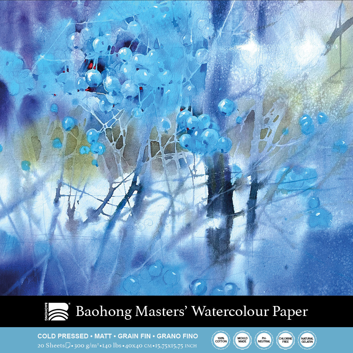 Baohong - Masters' Watercolour blok medium grain