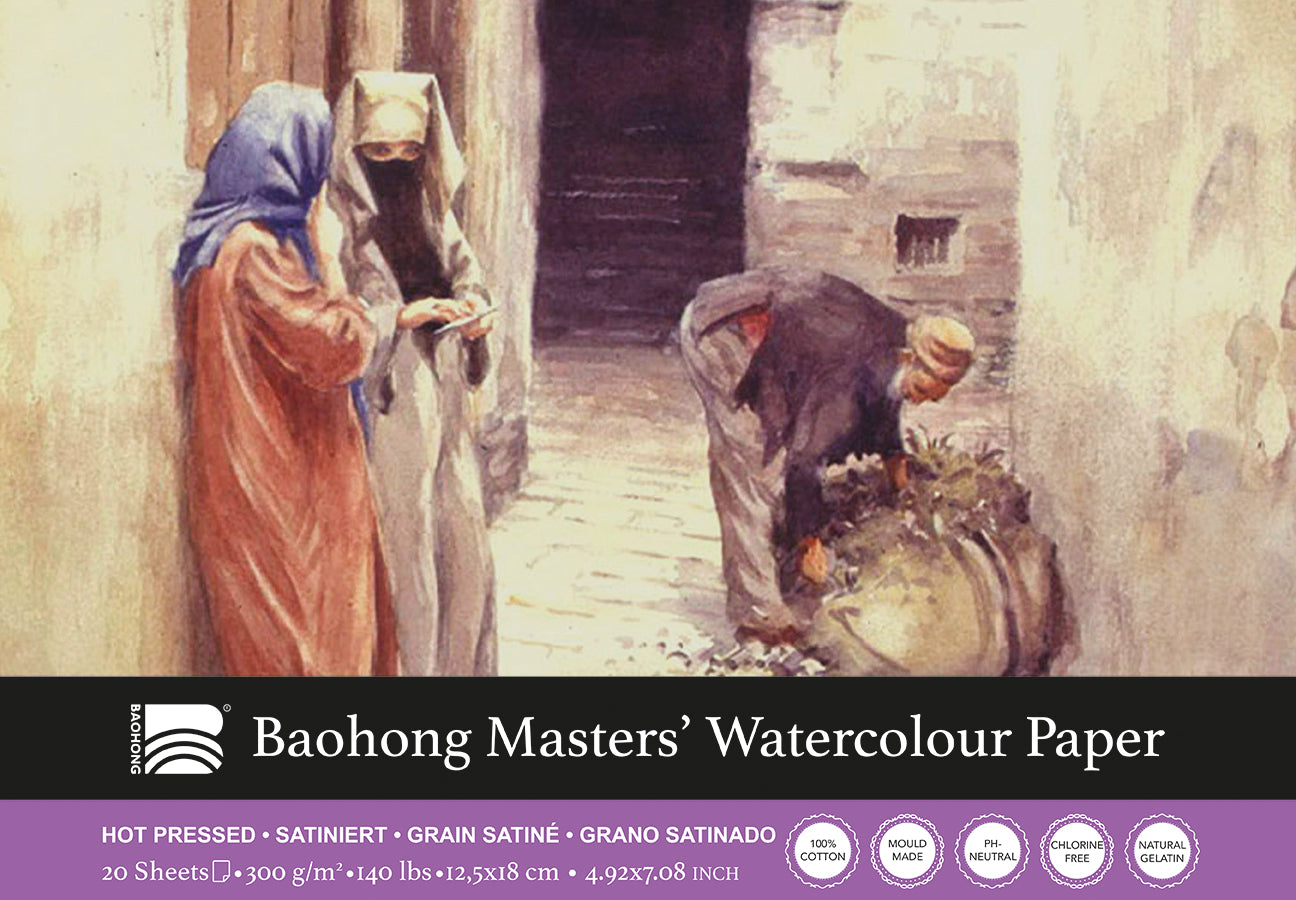 Baohong - Masters' Watercolour blok smooth grain