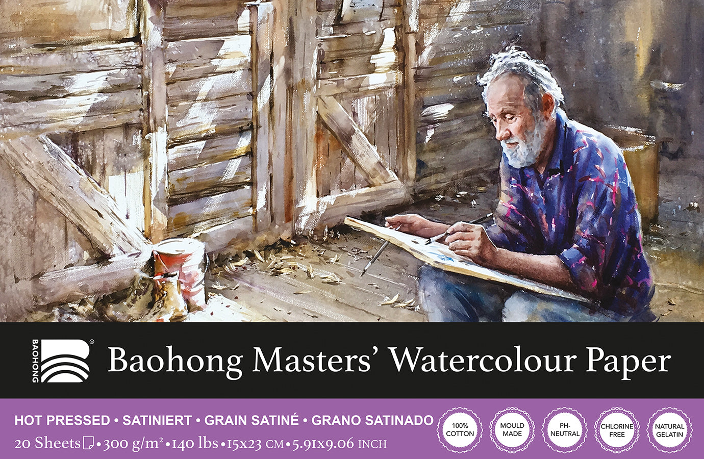Baohong - Masters' Watercolour blok smooth grain