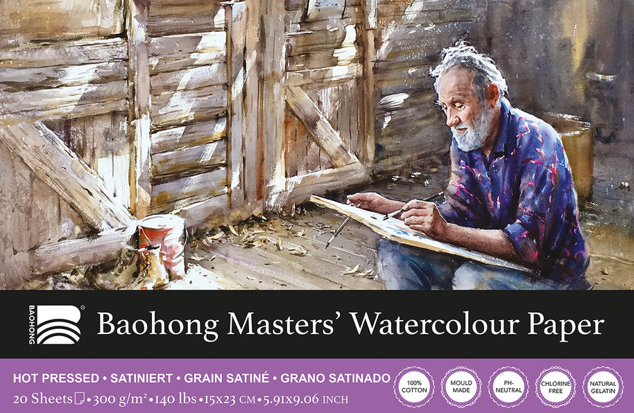 Baohong - Masters' Watercolour blok smooth grain