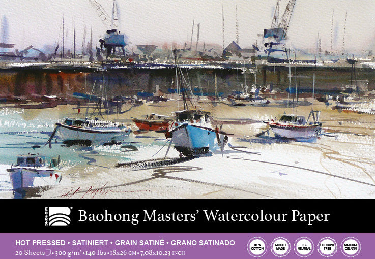 Baohong - Masters' Watercolour blok smooth grain