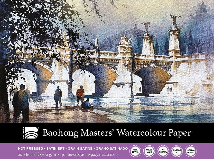 Baohong - Masters' Watercolour blok smooth grain