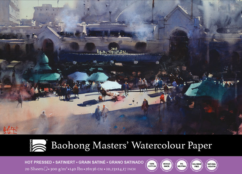 Baohong - Masters' Watercolour blok smooth grain