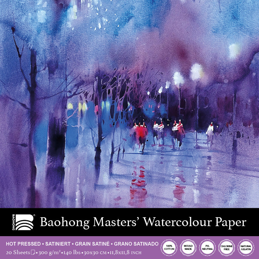 Baohong - Masters' Watercolour blok smooth grain