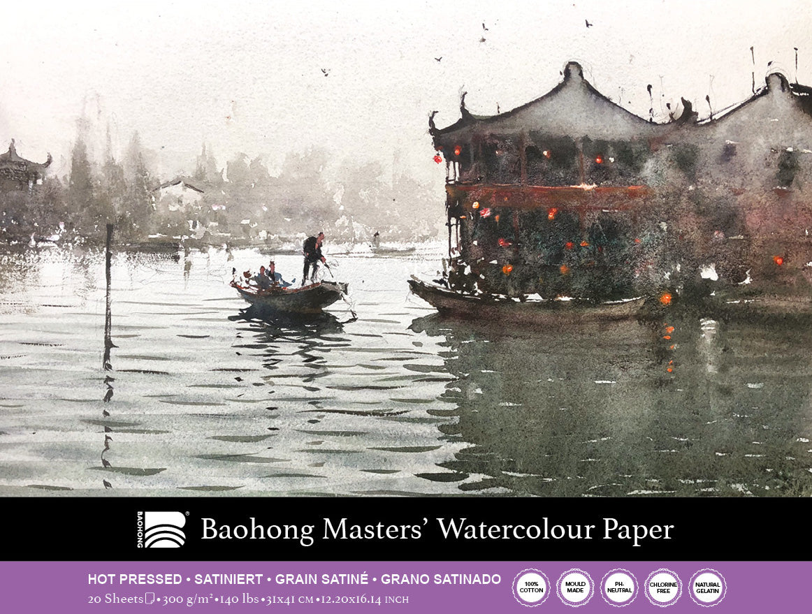 Baohong - Masters' Watercolour blok smooth grain