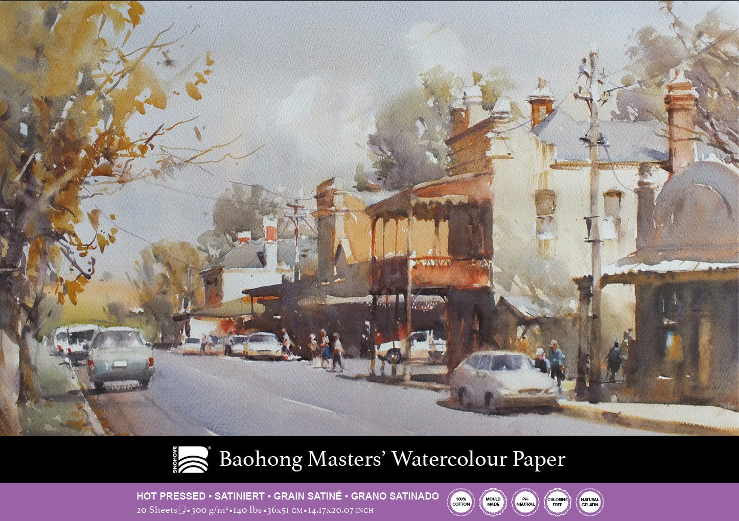 Baohong - Masters' Watercolour blok smooth grain