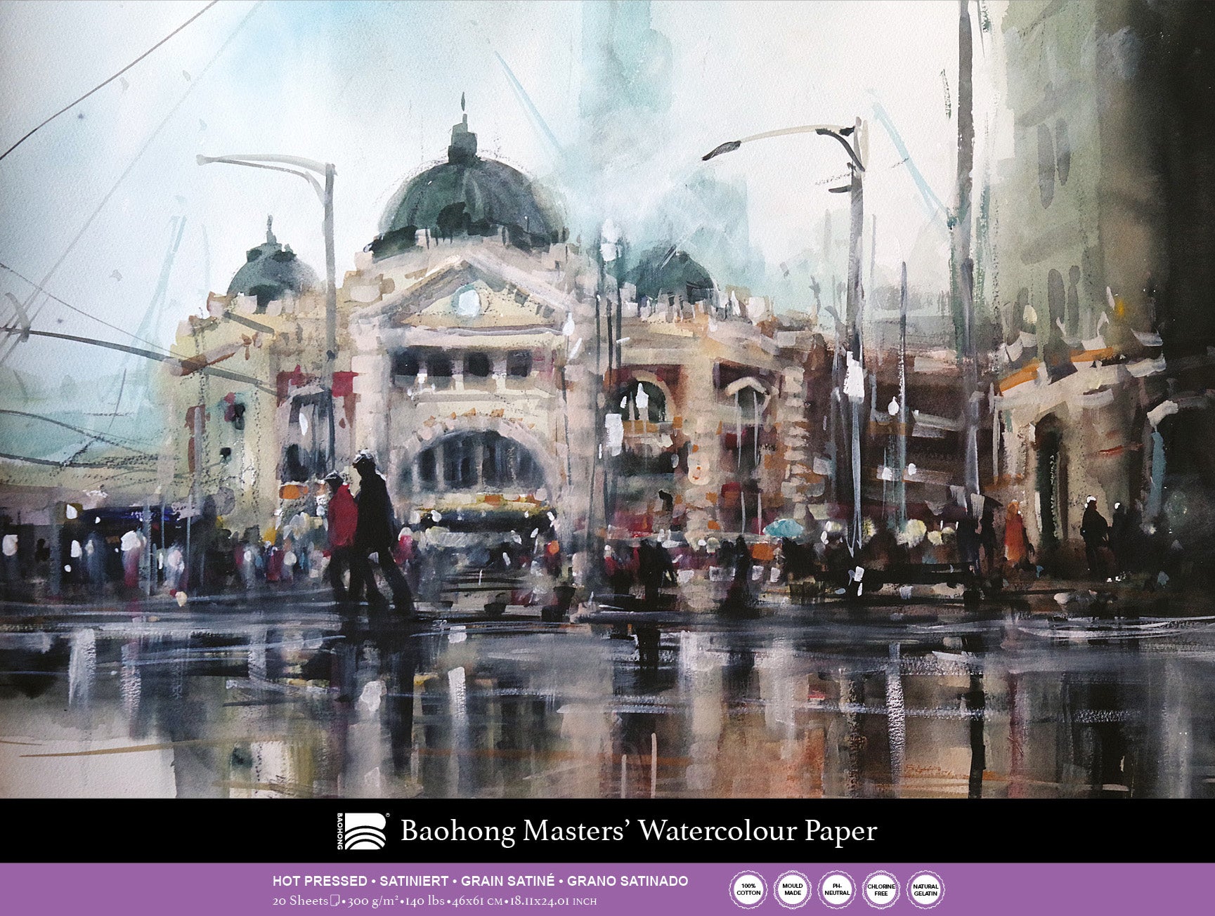 Baohong - Masters' Watercolour blok smooth grain