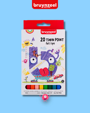 Bruynzeel Kids Twin Point viltstiften set 20