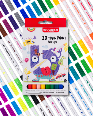 Bruynzeel Kids Twin Point viltstiften set 20