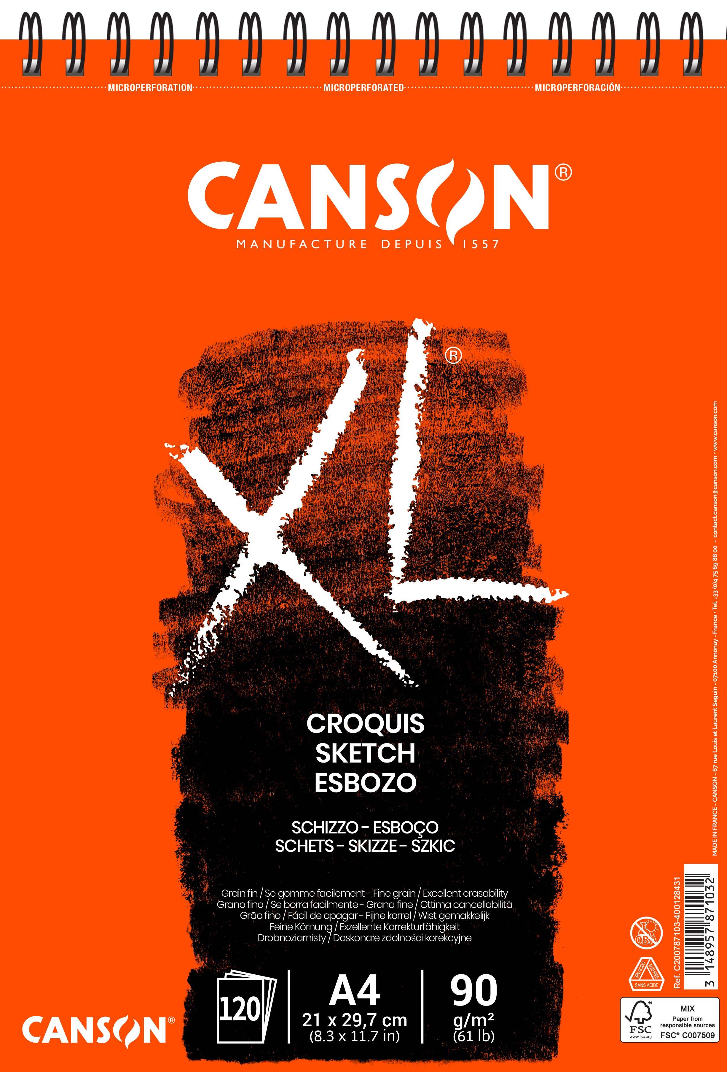 Canson XL schetsblok 90 g