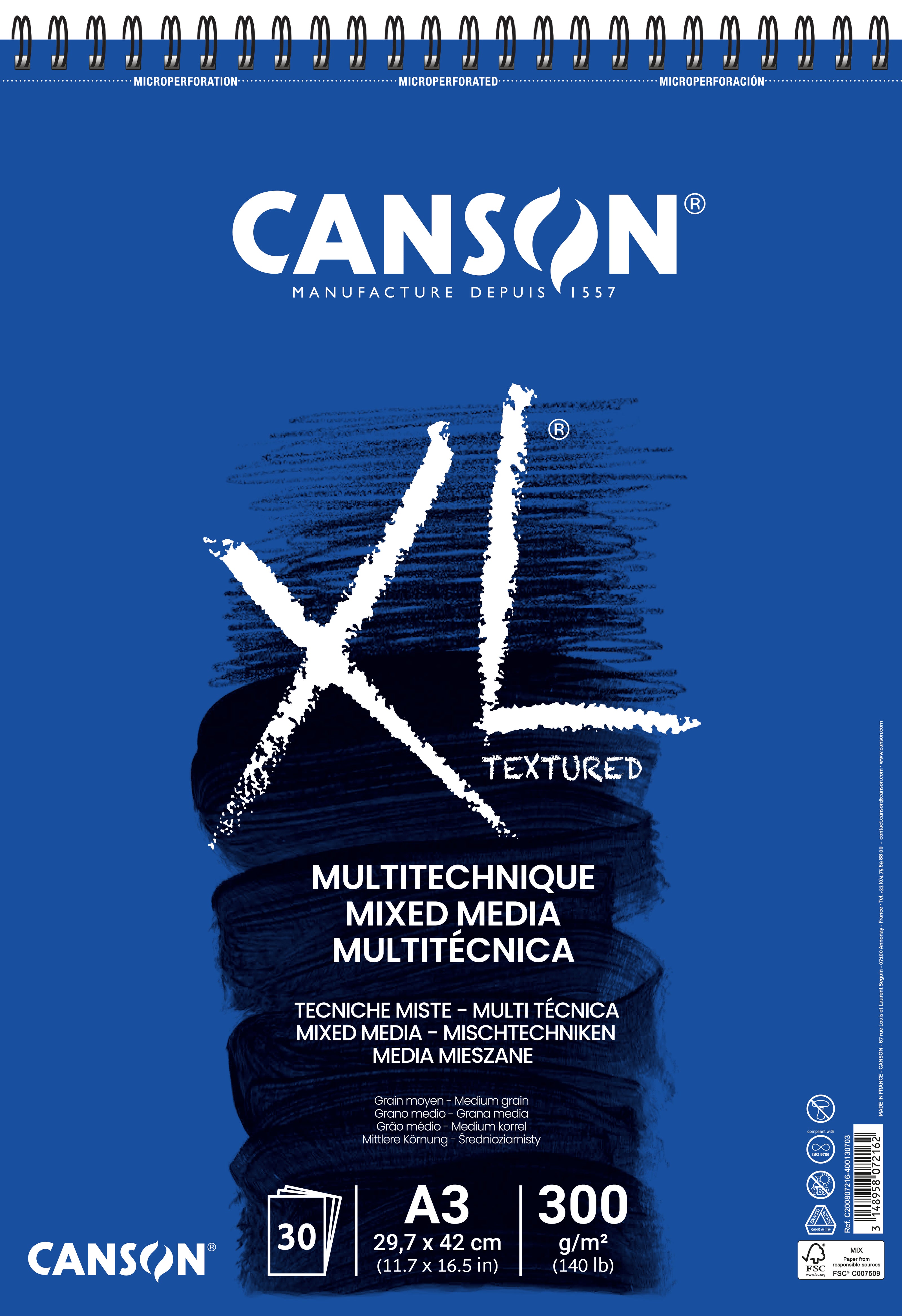 Canson XL mixed media papier blok 160 g