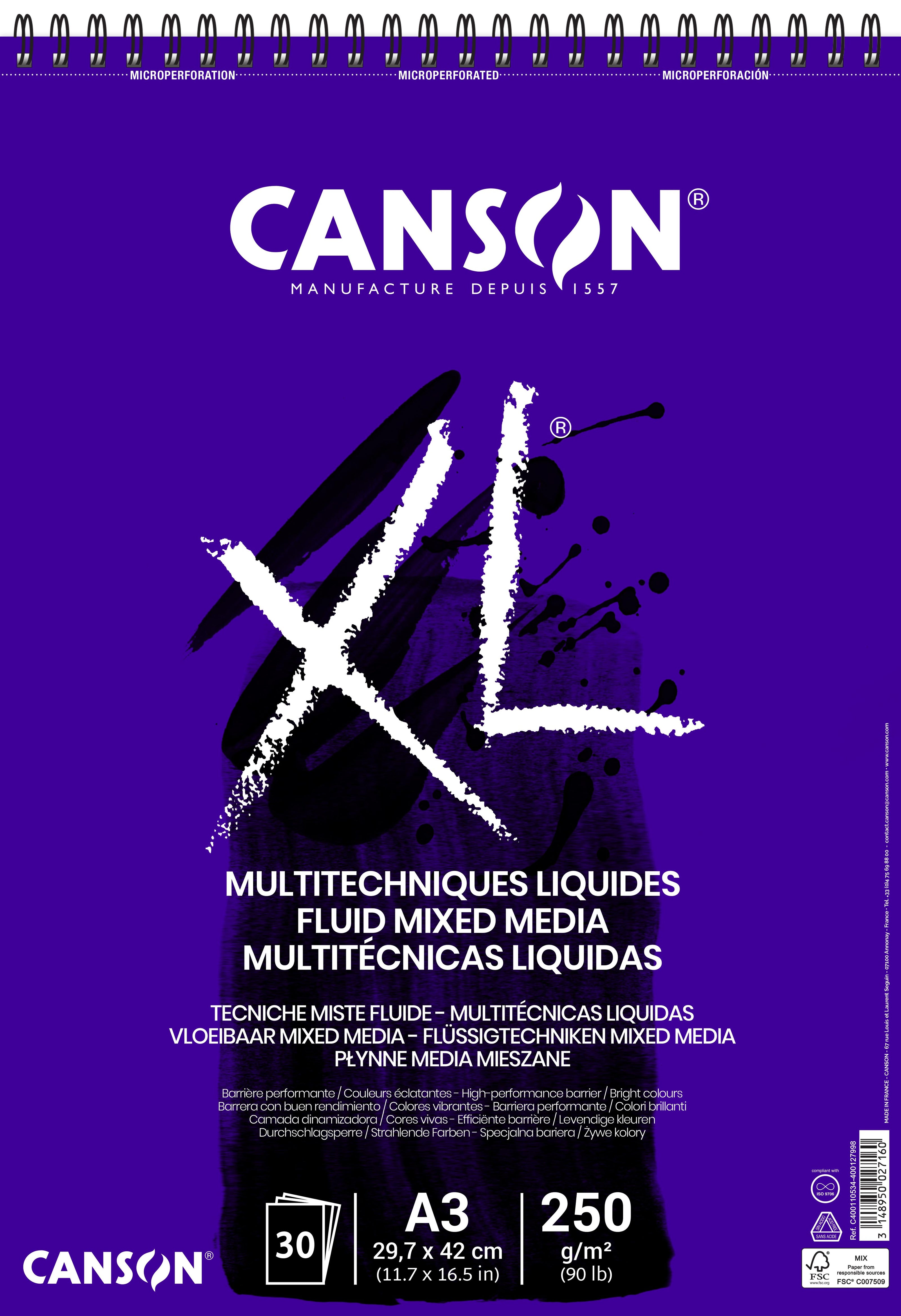 Canson XL mixed media papier blok 300g
