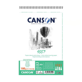 Canson 1557 teken- en schetsblok spiraal fijne korrel 180 grams - 30 vel