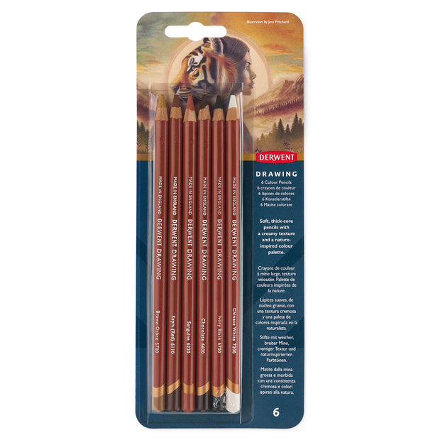 Derwent - Drawing potlood blister met 6 potloden