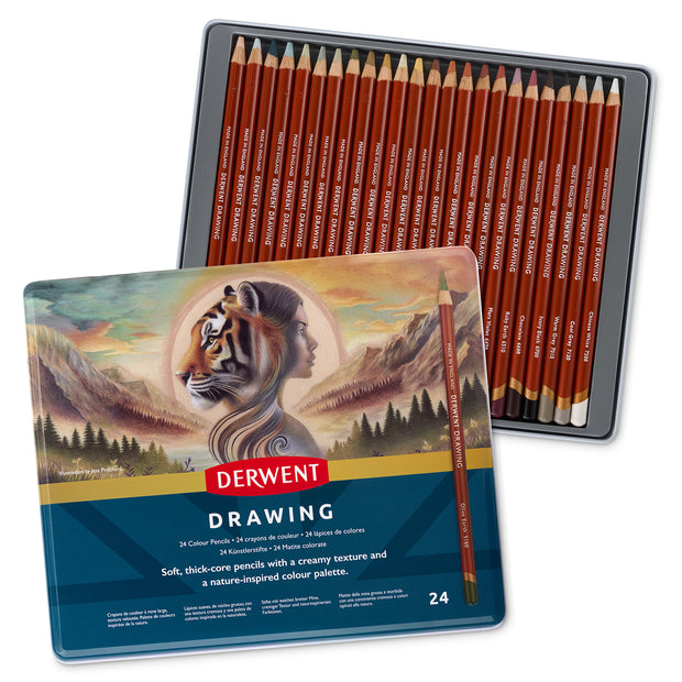 Derwent - Drawing potlood blik van 24 potloden