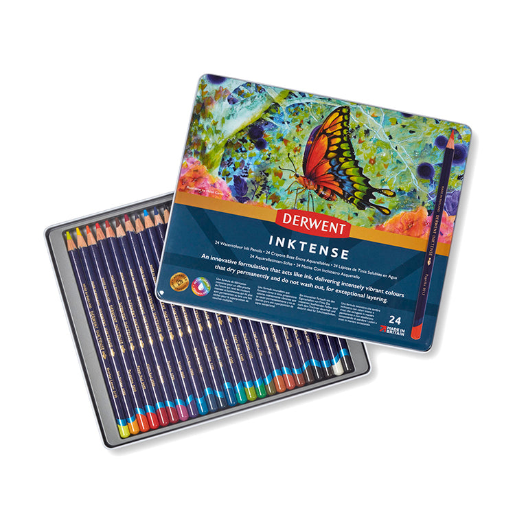 Derwent - Inktense potlood blik van 24 potloden