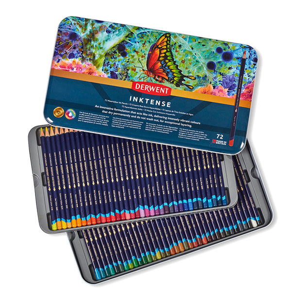 Derwent - Inktense potlood blik van 72 potloden