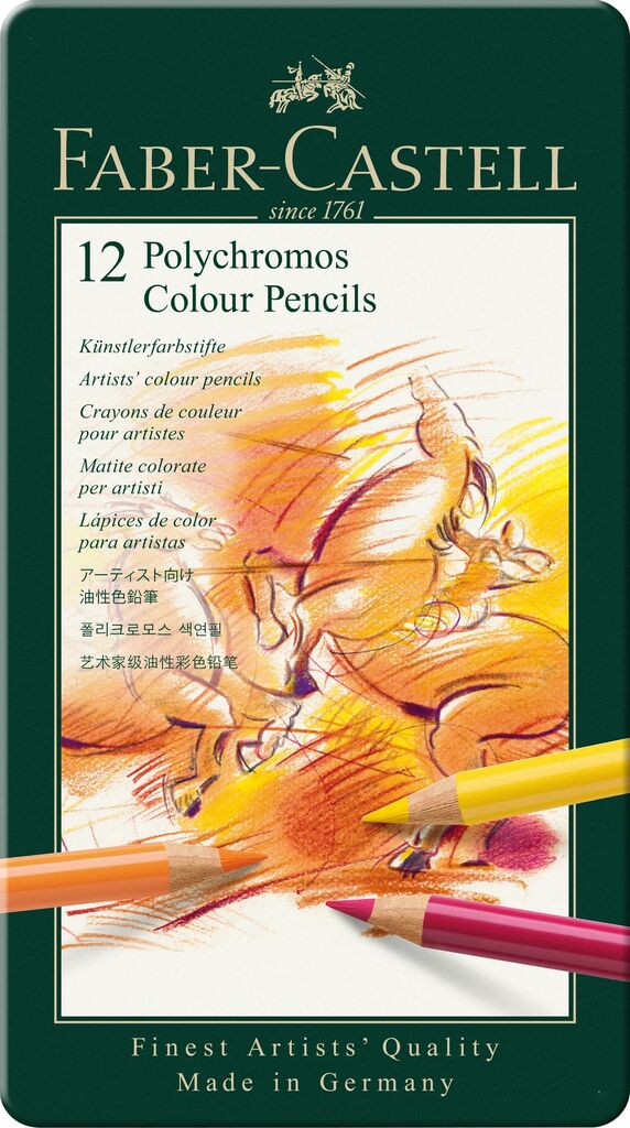 Kleurpotlood Faber-Castell Polychromos etui a 12 stuks