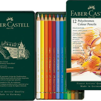 Kleurpotlood Faber-Castell Polychromos etui a 12 stuks