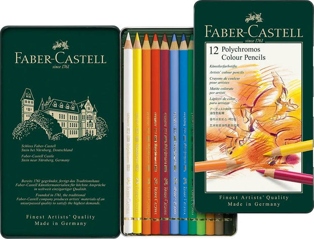 Kleurpotlood Faber-Castell Polychromos etui a 12 stuks