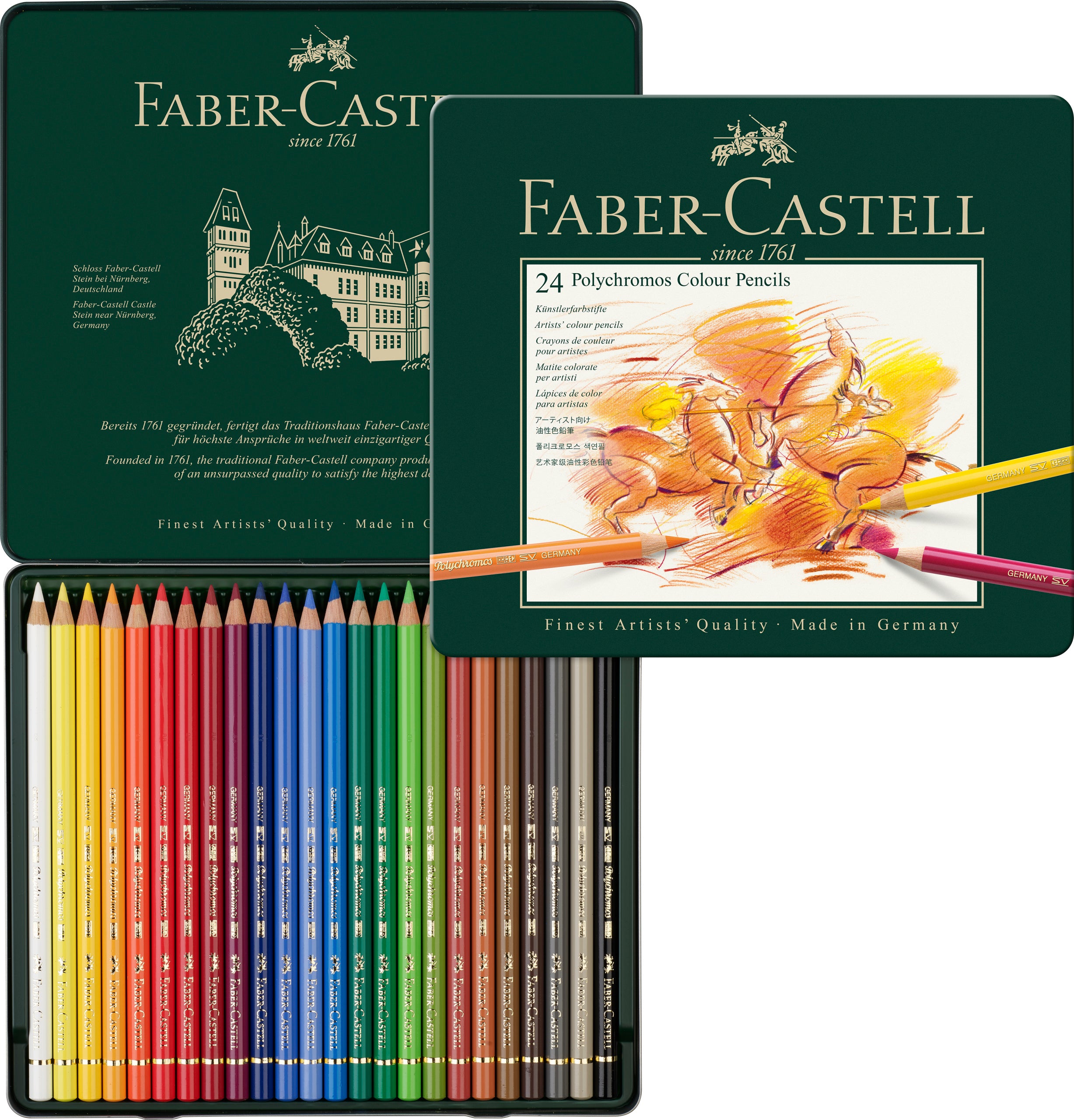 Kleurpotlood Faber-Castell Polychromos etui a 24 stuks