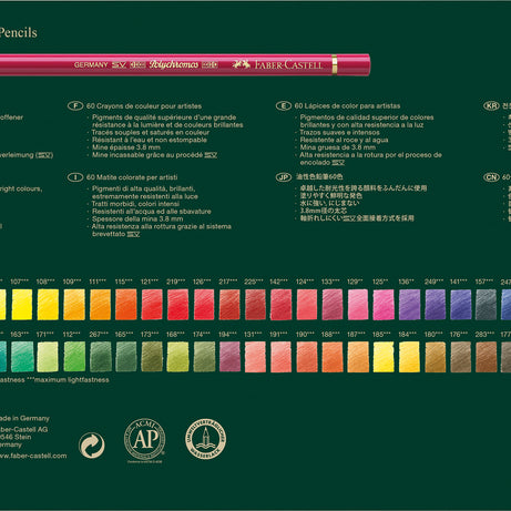 Kleurpotlood Faber-Castell Polychromos etui a 60 stuks