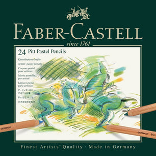 Pastelpotlood Faber-Castell Pitt metalen etui a 24 stuks