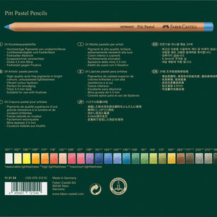 Pastelpotlood Faber-Castell Pitt metalen etui a 24 stuks