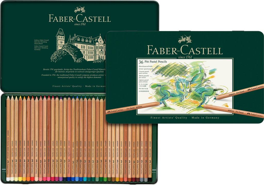 Pastelpotlood Faber-Castell Pitt metalen etui a 36 stuks