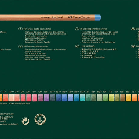 Pastelpotlood Faber-Castell Pitt metalen etui a 36 stuks