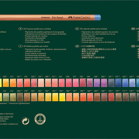 Pastelpotlood Faber-Castell Pitt metalen etui a 60 stuks