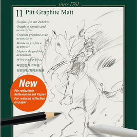 Grafietpotlood Faber-Castell Pitt Mat Etui set 11 stuks