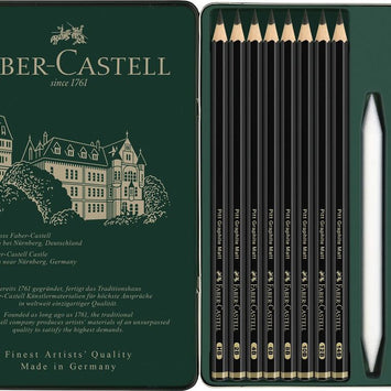 Grafietpotlood Faber-Castell Pitt Mat Etui set 11 stuks