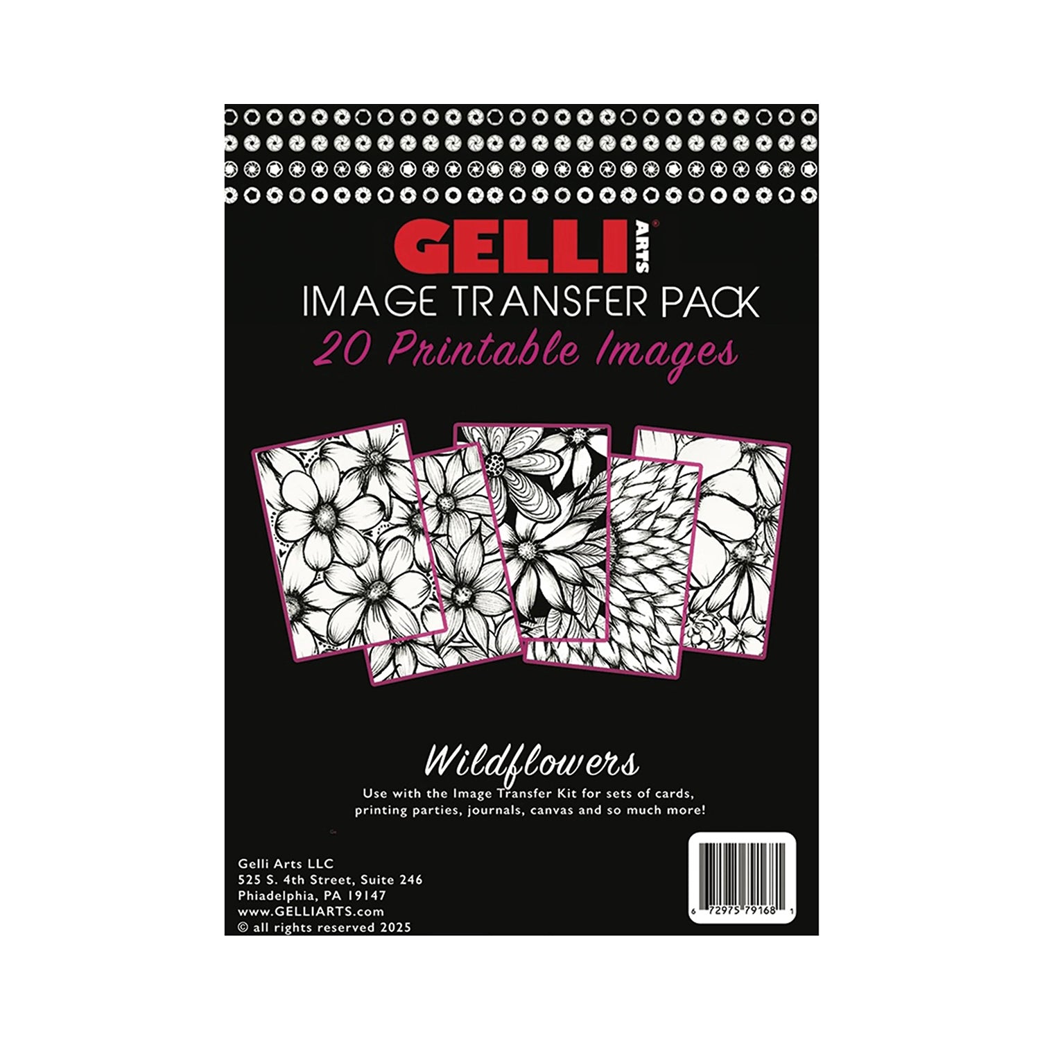 Gelli Arts - Image Transfer Pack wilde bloemen sjabloon