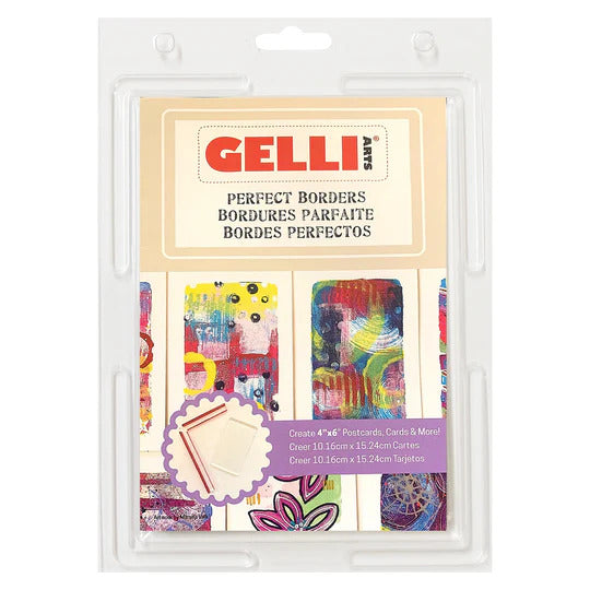 Gelli Arts - Perfect Boarder 10.2 x 15.2 cm incl. Plate 7.6 x 12.7 cm